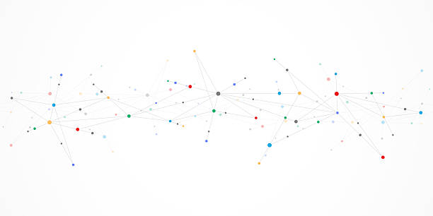 istock Minimalistic design with connecting the dots and lines. Abstract geometric background of science and technology concept 2228583058