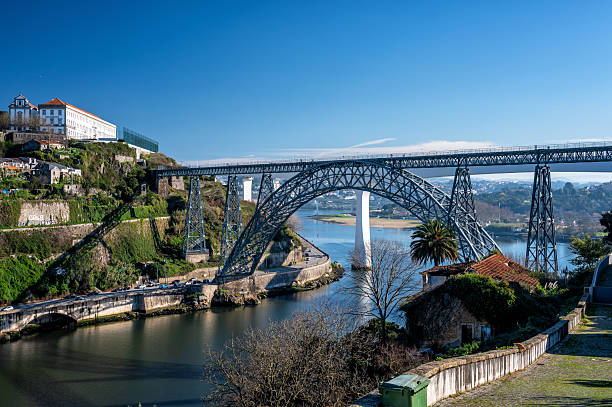 Maria Pia Bridge in Porto, Portugal. Built by Gustave Eiffel