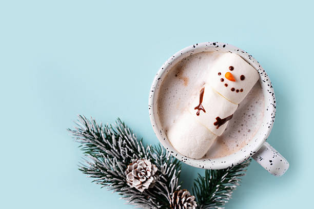 istock Snowmen marshmallow funny kids, christmas concept 2228587752