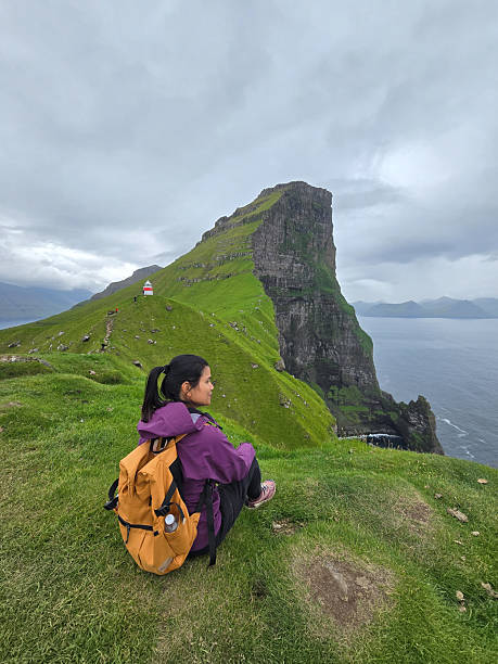 istock Exploring the breathtaking cliffs of the Faroe Islands under a dramatic sky 2228591225