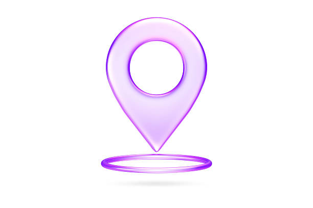 istock 3D transparent location pin icon in gradient purple, representing map, GPS, navigation, or place marker in digital applications 2228591926
