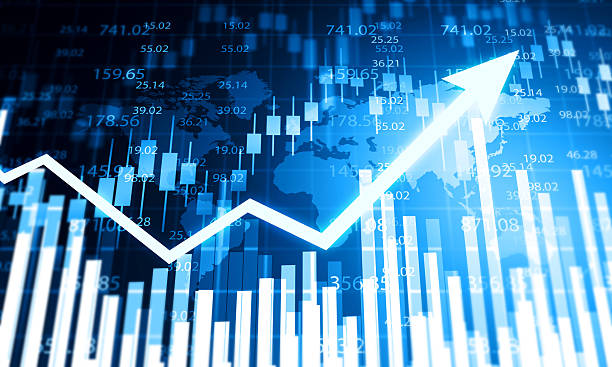 istock Stock market graph. Business success arrow graph 2228595100