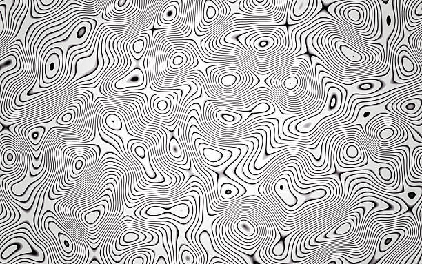 istock Black and white Damascus steel knife material. Steel pattern or surface use for background and wallpaper 2228596030