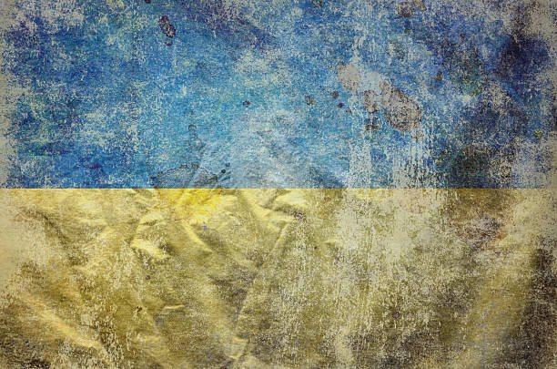 istock Flag of Ukraine retro background texture 2228596082