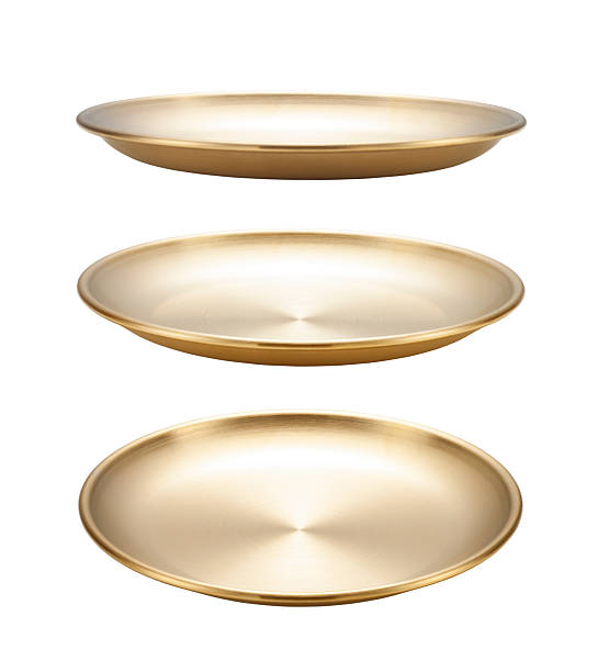 istock Golden stainless steel plate 2228596178