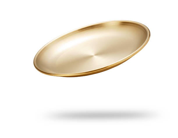 istock Golden stainless steel plate 2228596337