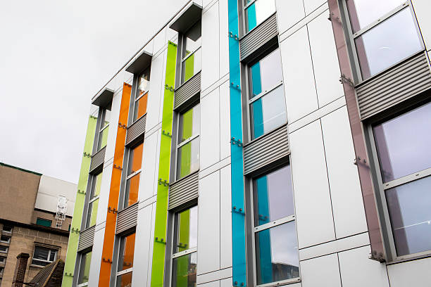 istock Colourful modern apartment building 2228600184