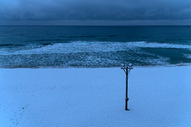 tranquil seascape in winter