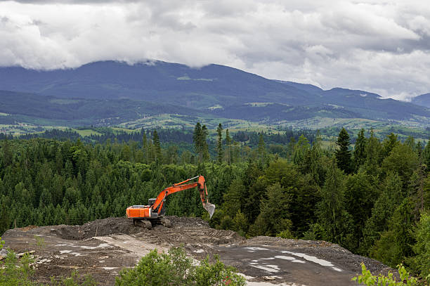istock construction in the mountains in the Carpathians. 2228605703