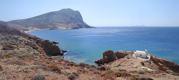istock Seaside Chapel in Anafi, Panoramic View 2228606203