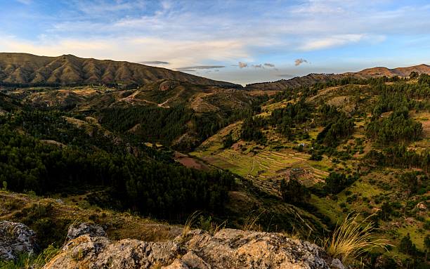 istock Terraced Fields in Andean Mountains at Sunset 2228607227