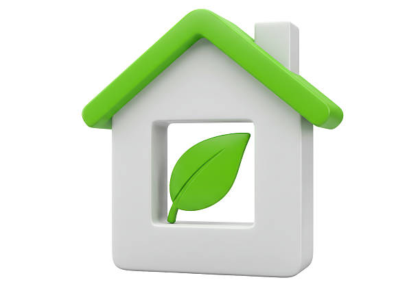 istock Isolated Eco-Friendly House with Leaf Symbol 2228610251