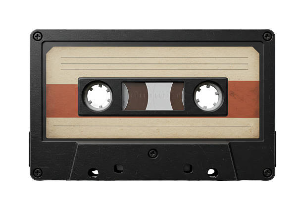 Isolated Vintage Cassette Tape Retro Audio Media