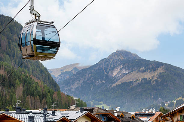 istock Italian village, cable car cabin, summer 2228611359
