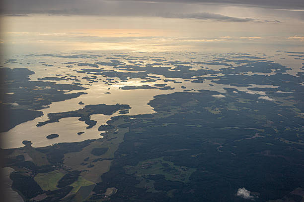 Sweden sea cost from airplane