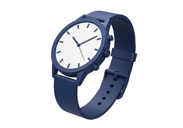 istock Isolated Minimalist Blue Wristwatch 2228612338