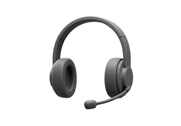 istock Isolated Gray Wireless Headphones with Microphone 2228612370