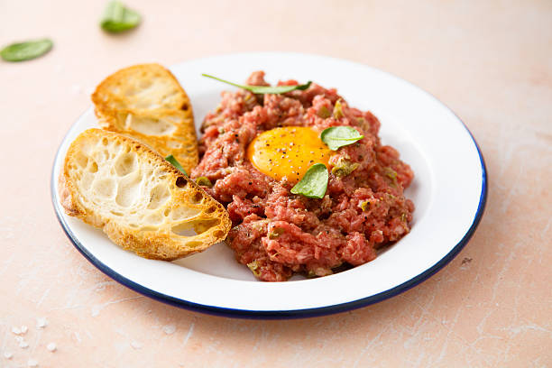 istock Steak tartare with gherkins 2228612691