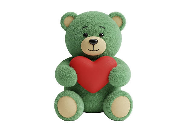 istock Isolated Teddy Bear with Heart Love Affection Treat 2228615387