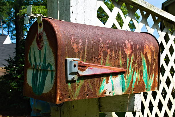 istock Rusted Mailbox Decoration in Garden 2228616064