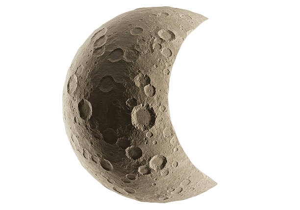 Isolated Detailed Moon Surface Texture Lunar Landscape