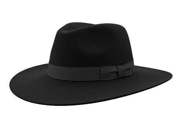 istock Isolated Classic Black Fedora Hat with Ribbon 2228616313