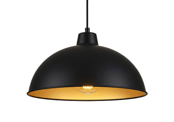 istock Isolated Industrial Style Black and Gold Pendant Light 2228616420