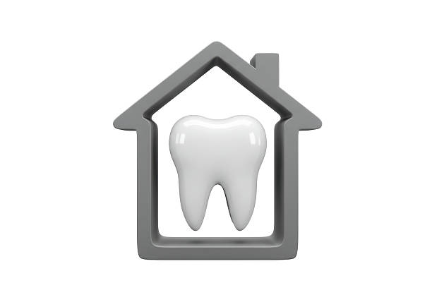 Isolated Tooth in a Home Frame Symbolizing Dental Care