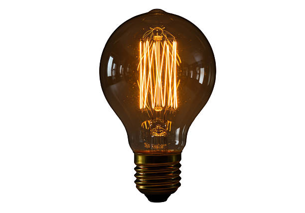 istock Isolated Vintage Edison Lightbulb with Glowing Filament 2228617430