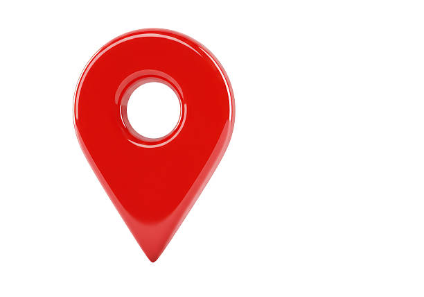 istock Isolated Glossy Red Location Pin for Maps and Navigation 2228623454