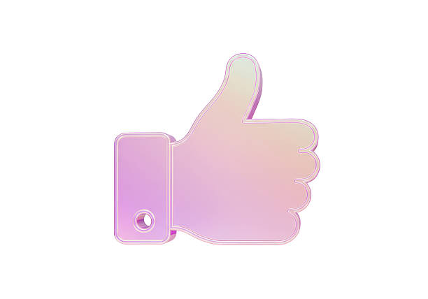 Isolated Pastel Watercolor Thumbs Up Like Icon