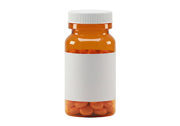 istock Isolated Pills Bottle with Blank Label Medication 2228623567