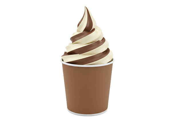 istock Isolated Chocolate and Vanilla Swirl Ice Cream in Cup 2228623650
