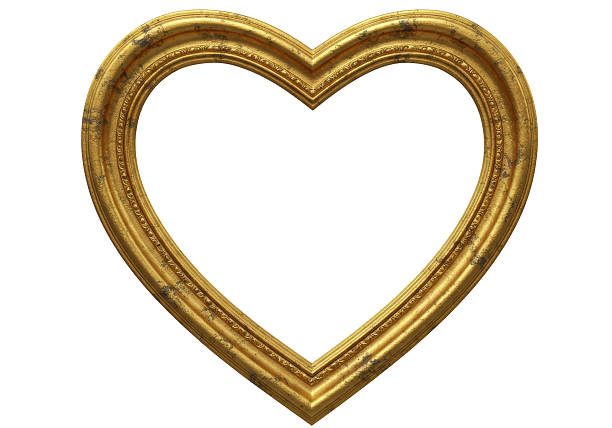 istock Isolated Golden Heart Frame Ornate Vintage 2228623889