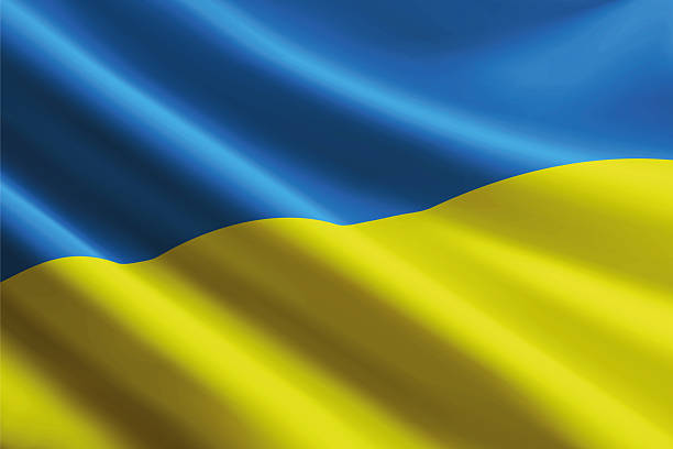 istock Ukraine flag waving in the wind, detailed silk texture 2228624664