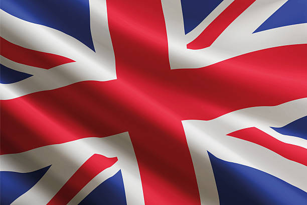 istock United Kingdom flag waving in the wind, detailed silk texture 2228624672