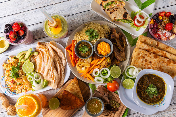 istock Delicious International Feast With Vibrant Flavors 2228627336