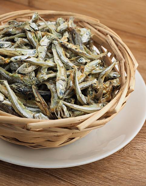 istock Dried anchovy background, food ingredient 2228627550