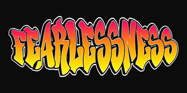 istock Vibrant graffiti art spells out the empowering word fearlessness in a bold design with a striking color palette. 2228629194