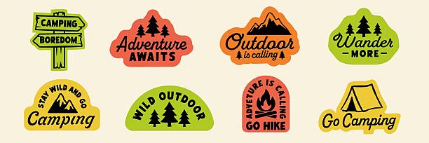 Outdoor badge.  adventure sticker vector