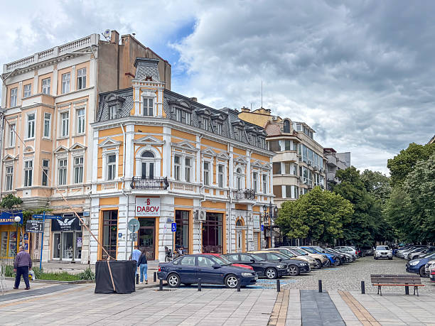 Ruse, Bulgaria - May 27 , 2025  Old historical houses in the city of Ruse in north Bulgaria