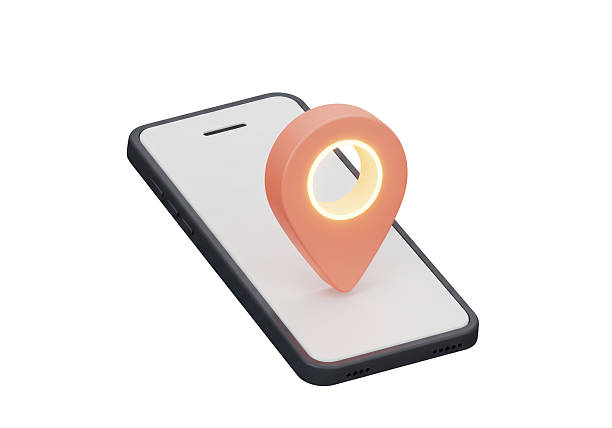 istock Isolated Mobile Phone with Location Pin Pointing 2228639217