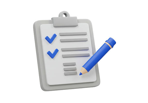 istock Isolated Clipboard with Checklist and Pencil Task Management Tool 2228640925