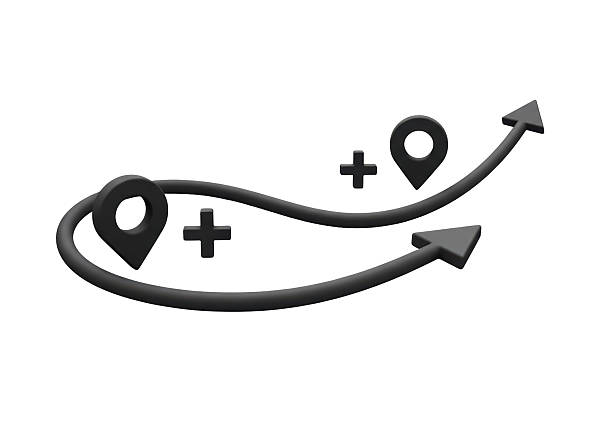 Isolated Black Arrows Indicating Strategic Direction and Planning