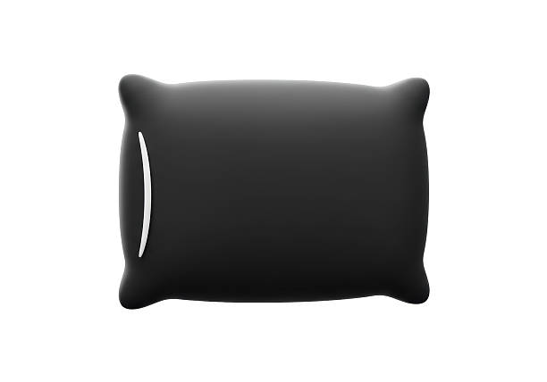 Isolated Black Pillow for Rest and Comfort