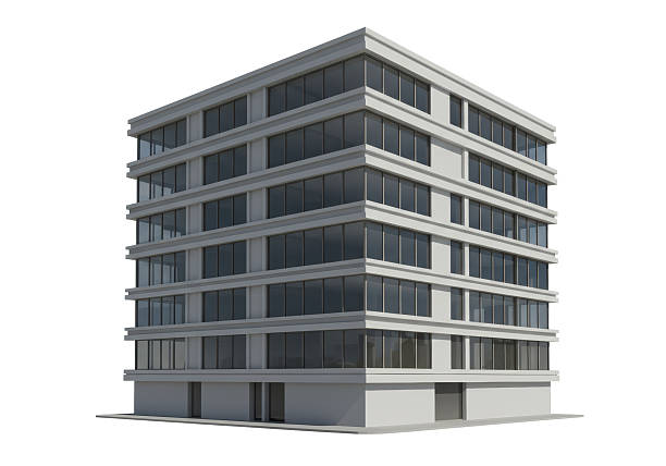 istock Isolated Modern Glass and Concrete Office Building 2228642078