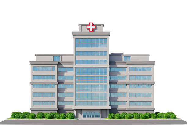 Facade of the UNM Sandoval Regional Medical Center, a general medical and surgical hospital in Rio Rancho, NM.