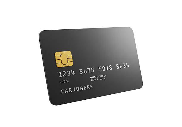 istock Isolated Simple Black Credit Card 2228642251