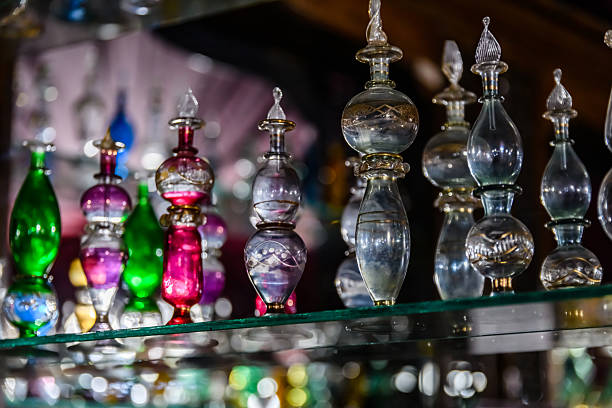 istock Bottles with the essential oils in egyptian shop 2228642635
