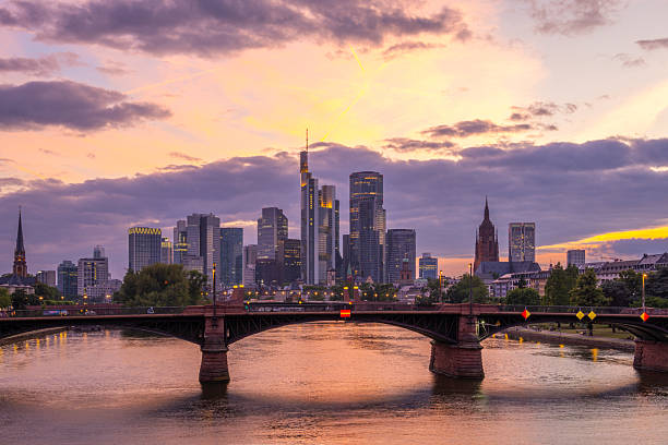 istock Frankfurt am Main Downtown City Skyline at Sunset. Hesse, Germany 2228643125